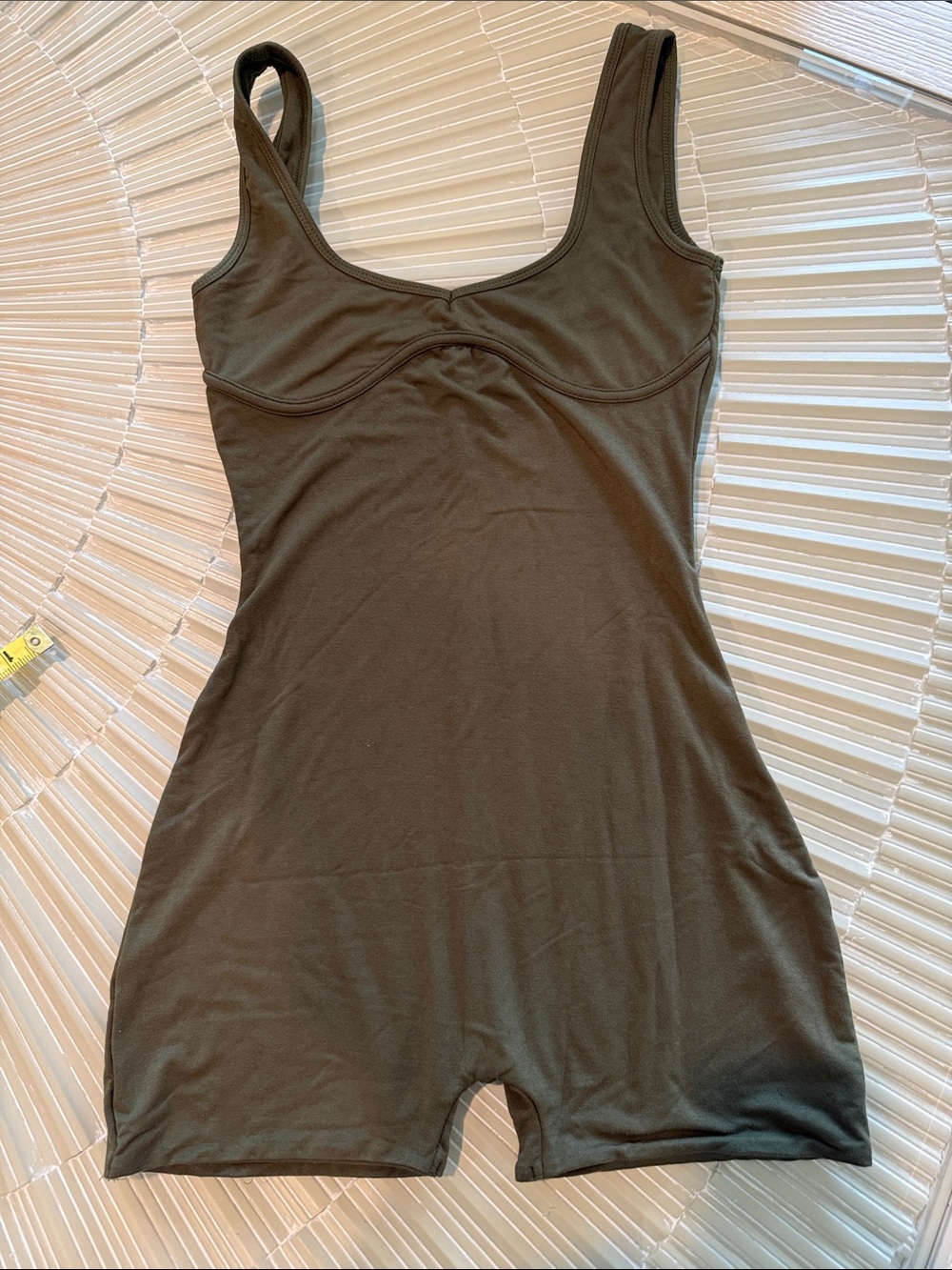 Olive Green Women's Romper double lined
